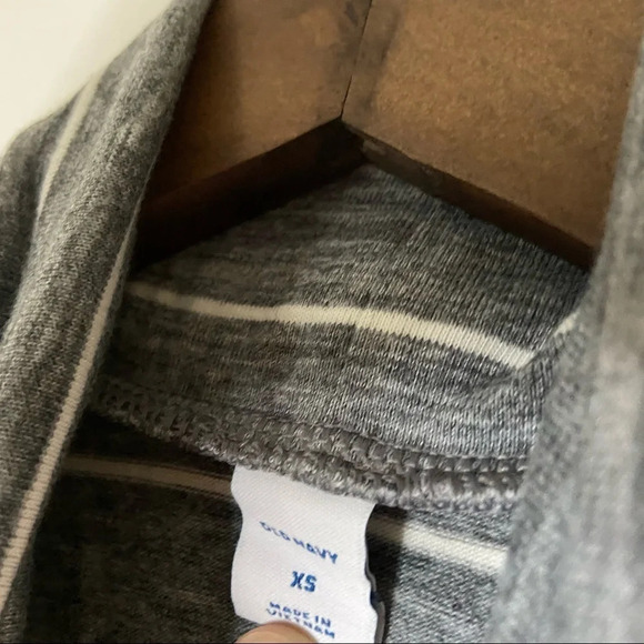 Turtleneck Dress Striped Midi Long Sweater Jersey Gray Sleeveless Womens Size XS - Picture 4 of 9